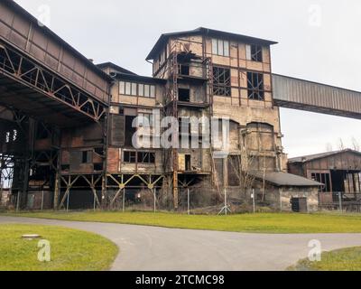 Ruins of old metalworks building in Ostrava - Dolni Vitkovice region in Czech Republic Stock Photo