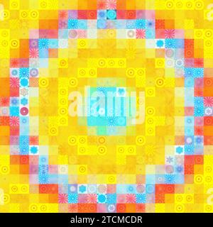 Color background with abstract bright mosaic pattern Stock Photo