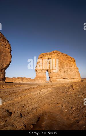 A view of Elephant Rock at Al-Ula, Saudi Arabia. Stock Photo