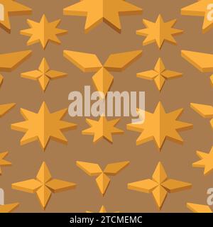 2d isometric star shapes icon Pattern background Vector Stock Vector ...