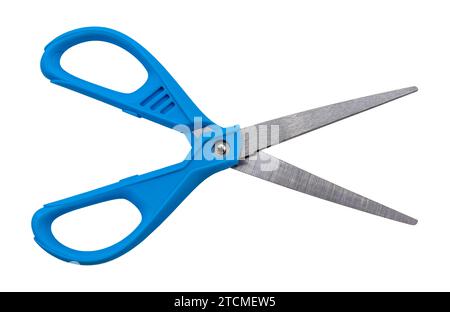 Stationery scissors on a white background. Paper scissors isolate Stock Photo