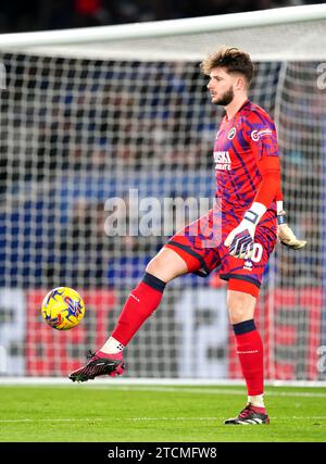 Millwall goalkeeper Matija Sarkic during the Sky Bet Championship match at the King Power Stadium, Leicester. Picture date: Wednesday December 13, 2023. Stock Photo