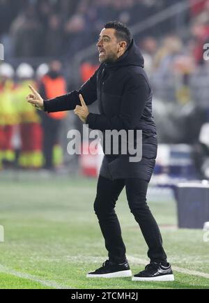 Barcelona's head coach Xavi Hernandez gestures during the Spanish La ...