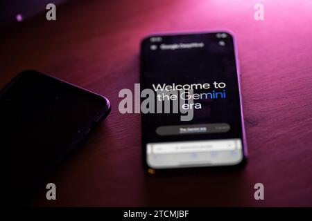 Google Gemini AI language model. Artificial intelligence chatbot Stock Photo