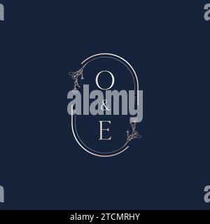 OE wedding initial logo letters in high quality professional design that will print well across any print media Stock Vector
