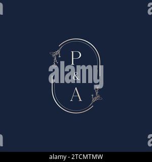 PA wedding initial logo letters in high quality professional design that will print well across any print media Stock Vector