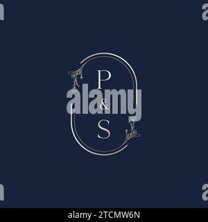 PS wedding initial logo letters in high quality professional design that will print well across any print media Stock Vector