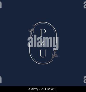 PU wedding initial logo letters in high quality professional design that will print well across any print media Stock Vector