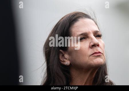 Liz Hirsh Naftali gives remarks to press with other family members of the families of Americans still held hostage by Hamas in Gaza after their meeting with United States President Joe Biden at the White House in Washington, D.C. on Wednesday, December 13, 2023. Copyright: xAnnabellexGordonx/xCNPx/MediaPunchx Stock Photo