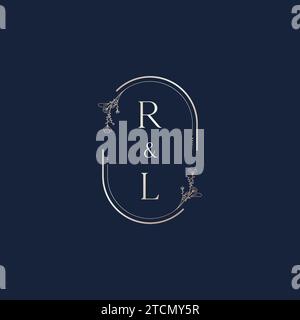 RL wedding initial logo letters in high quality professional design that will print well across any print media Stock Vector