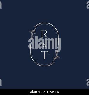 RT wedding initial logo letters in high quality professional design that will print well across any print media Stock Vector