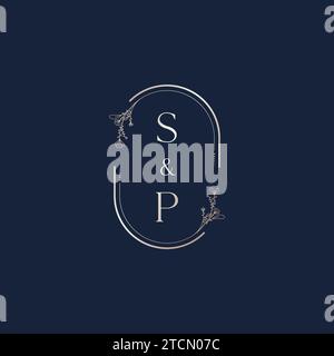 SP wedding initial logo letters in high quality professional design that will print well across any print media Stock Vector