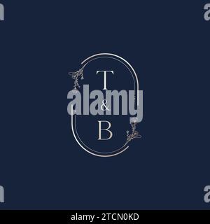 TB wedding initial logo letters in high quality professional design that will print well across any print media Stock Vector