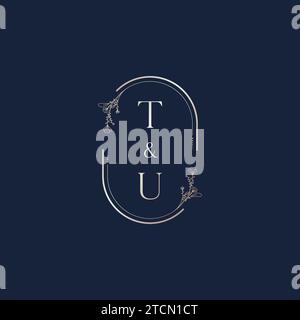 TU wedding initial logo letters in high quality professional design that will print well across any print media Stock Vector