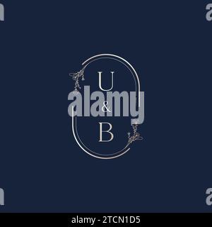 UB wedding initial logo letters in high quality professional design that will print well across any print media Stock Vector