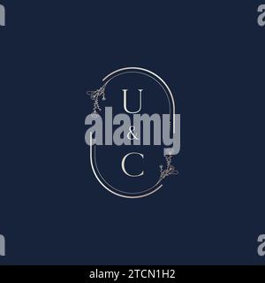 UC wedding initial logo letters in high quality professional design that will print well across any print media Stock Vector