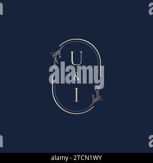 UI wedding initial logo letters in high quality professional design that will print well across any print media Stock Vector