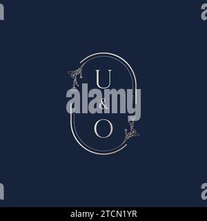 UO wedding initial logo letters in high quality professional design that will print well across any print media Stock Vector
