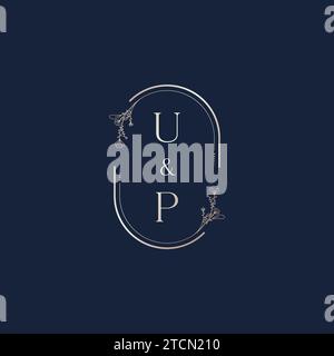 UP wedding initial logo letters in high quality professional design that will print well across any print media Stock Vector