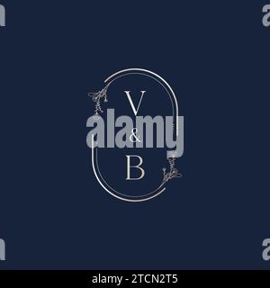 VB wedding initial logo letters in high quality professional design that will print well across any print media Stock Vector