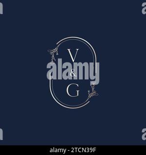 VG wedding initial logo letters in high quality professional design that will print well across any print media Stock Vector