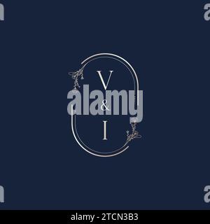 VI wedding initial logo letters in high quality professional design that will print well across any print media Stock Vector