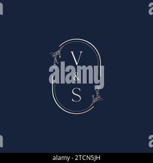 VS wedding initial logo letters in high quality professional design that will print well across any print media Stock Vector