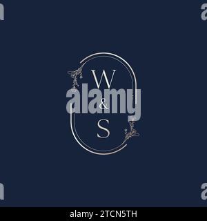 WS wedding initial logo letters in high quality professional design that will print well across any print media Stock Vector