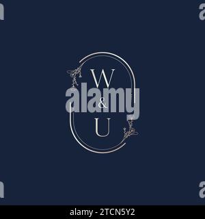WU wedding initial logo letters in high quality professional design that will print well across any print media Stock Vector