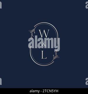 WL wedding initial logo letters in high quality professional design that will print well across any print media Stock Vector