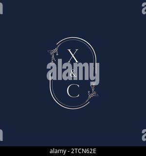 XC wedding initial logo letters in high quality professional design that will print well across any print media Stock Vector