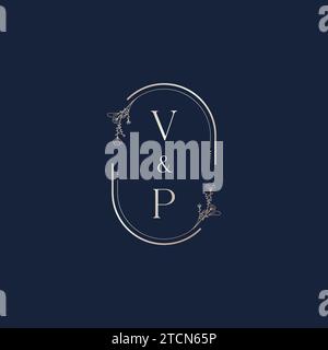 VP wedding initial logo letters in high quality professional design that will print well across any print media Stock Vector