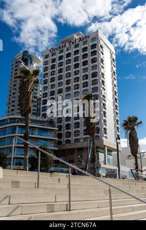 Tel Aviv, Israel - December 13, 2023 Urban landscape and architecture ...