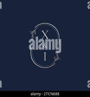 XI wedding initial logo letters in high quality professional design that will print well across any print media Stock Vector