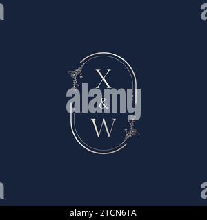 XW wedding initial logo letters in high quality professional design that will print well across any print media Stock Vector