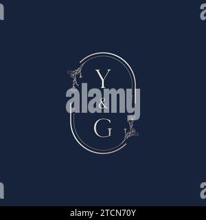 YG wedding initial logo letters in high quality professional design that will print well across any print media Stock Vector