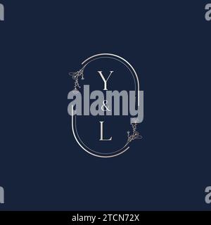 YL wedding initial logo letters in high quality professional design that will print well across any print media Stock Vector