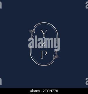YP wedding initial logo letters in high quality professional design that will print well across any print media Stock Vector