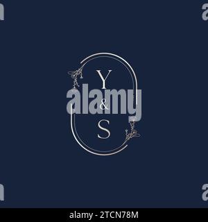 YS wedding initial logo letters in high quality professional design that will print well across any print media Stock Vector