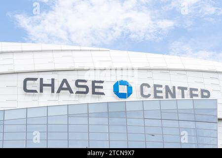 Chase Center in San Francisco, California, June 6, 2023. Chase Center is an indoor arena in the Mission Bay neighborhood of San Francisco. Stock Photo