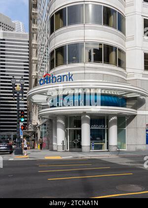 Citibank at 99 Post St, in San Francisco, California, USA Stock Photo