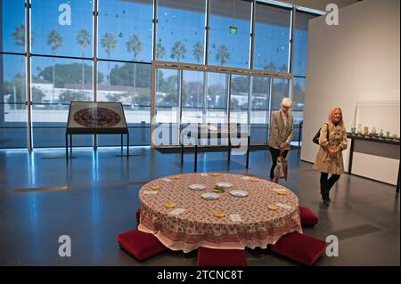 Islamic Art, Dining With The Sultan: The Fine Art of Feasting; exhibition; Los Angeles County Museum of Art; LACMA; museum; Islamic; art; Los Angeles; California; USA Stock Photo