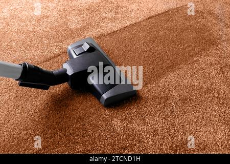 Carpet texture and cleaner, close up, indoors interior design Stock Photo