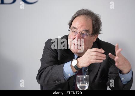 Madrid, 12/20/2019. Round table with Francesc Carreras, Elisa de la Nuez, César Antonio Molina and José María Mugica. Photo: Maya Balanya. Archdc. Credit: Album / Archivo ABC / Maya Balanya Stock Photo