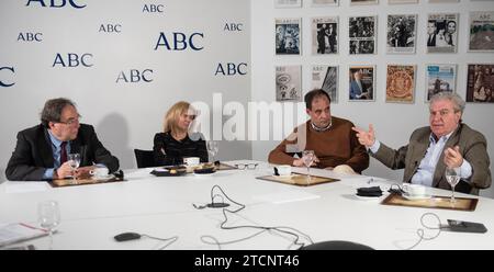 Madrid, 12/20/2019. Round table with Francesc Carreras, Elisa de la Nuez, César Antonio Molina and José María Mugica. Photo: Maya Balanya. Archdc. Credit: Album / Archivo ABC / Maya Balanya Stock Photo