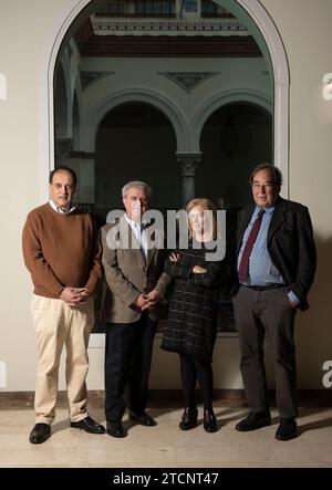 Madrid, 12/20/2019. Round table with Francesc Carreras, Elisa de la Nuez, César Antonio Molina and José María Mugica. Photo: Maya Balanya. Archdc. Credit: Album / Archivo ABC / Maya Balanya Stock Photo