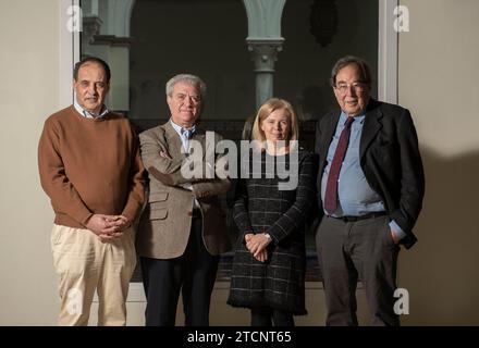 Madrid, 12/20/2019. Round table with Francesc Carreras, Elisa de la Nuez, César Antonio Molina and José María Mugica. Photo: Maya Balanya. Archdc. Credit: Album / Archivo ABC / Maya Balanya Stock Photo