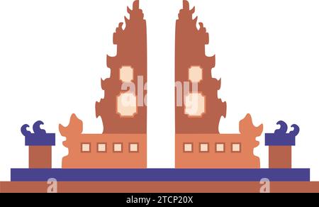 pura lempuyang balinese temple vector isolated Stock Vector