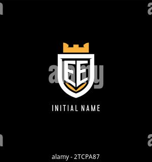 EE logo initial monogram with shield and sword design ideas Stock ...