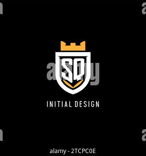 SQ initial gaming logo with shield and star style design inspiration ...